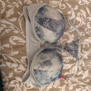 Elegant Lace Blue Bra